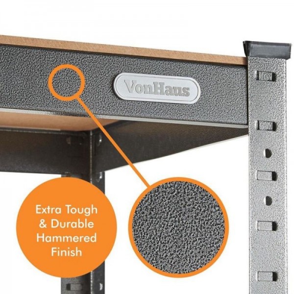 VonHaus 1.8m 5 polični regal HAMMERITE VonHaus 1.8m 5 polični regal HAMMERITE