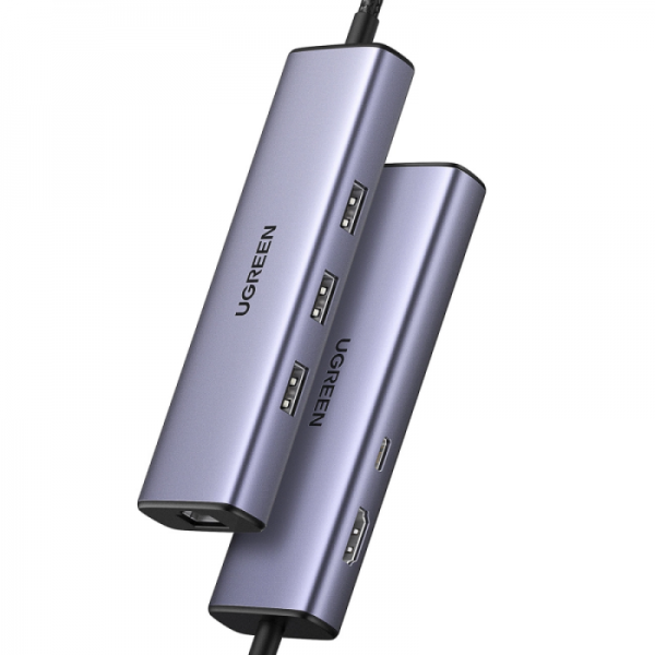 Ugreen 6-v-1 USB-C Hub (100 W PD vhod, 4K@30Hz HDMI)