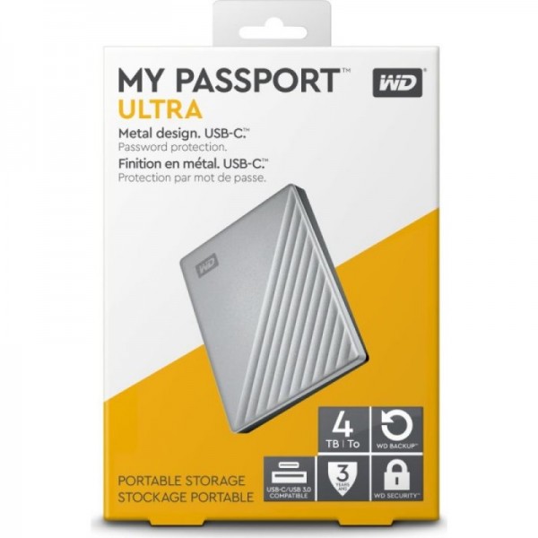 WD 4TB My Passport ULTRA Silver 2,5" USB 3.2 zunanji HDD disk