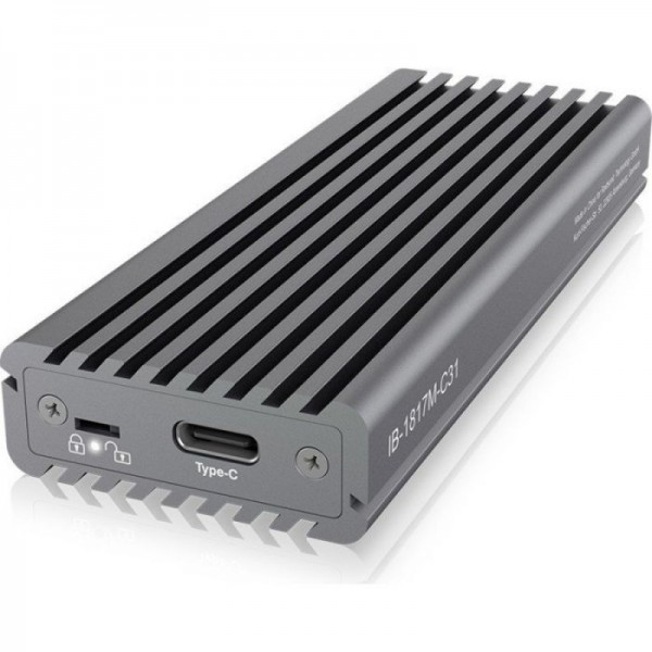 IcyBox IB-1817M-C31 USB-C 3.1 ohišje za M.2 NVMe SSD ter zaščito pred pisanjem