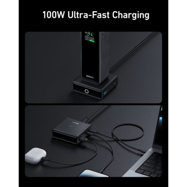 Anker 100W polnilna baza za Prime Powerbank, črn