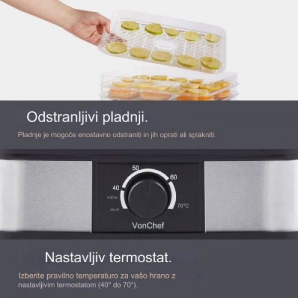 VonHaus 5 stopenski DEHYDRA sušilnik sadja