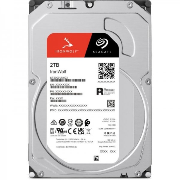 Seagate 2TB IronWolf 3,5" SATA 6Gb/s 5400rpm 256MB HDD disk Seagate 2TB IronWolf 3,5" SATA 6Gb/s 5400rpm 256MB HDD disk