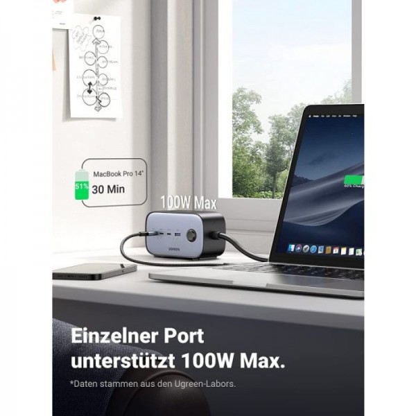 Ugreen DigiNest Pro 100W USB-C GaN polnilnik Ugreen DigiNest Pro 100W USB-C GaN polnilnik