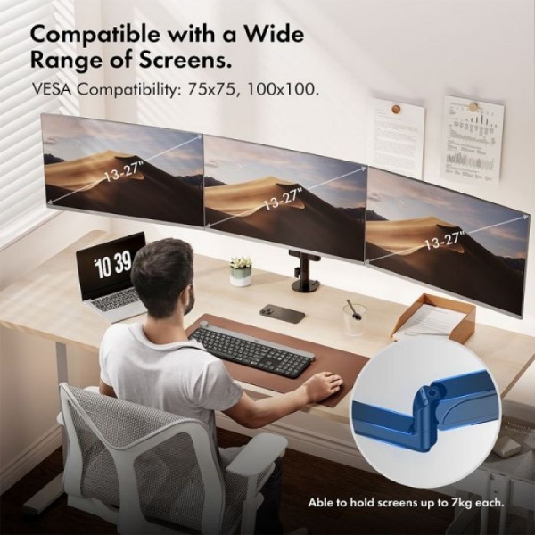 VonHaus trojni namizni nosilec do diagonale 27 plinska vzmet