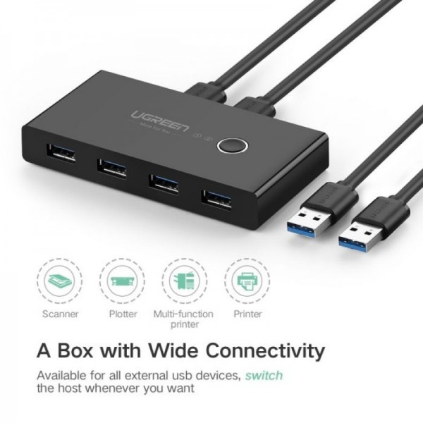 Ugreen USB stikalo / switch 4x USB 3.0 - box Ugreen USB stikalo / switch 4x USB 3.0 - box