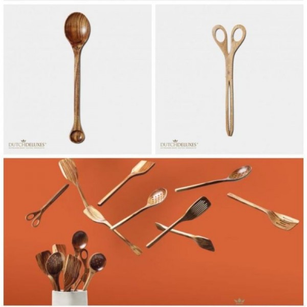 Brabantia set lesenih pripomočkov za kuhanje 8 kosov akacija