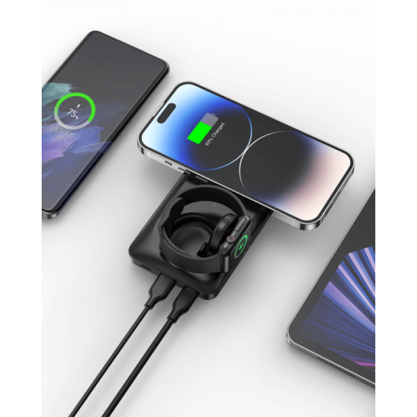 VEGER 3v1 prenosna baterija MagMulti 10000 mAh, črna