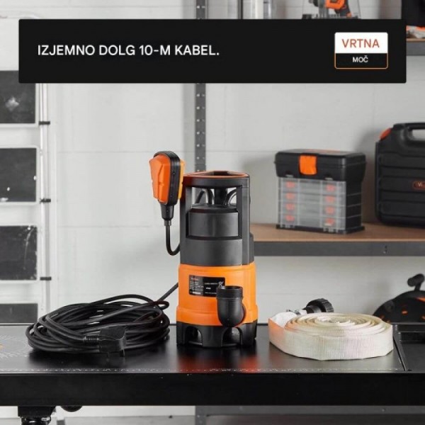 VonHaus 400 W odtočna vodna črpalka z 8 m cevjo VonHaus 400 W odtočna vodna črpalka z 8 m cevjo