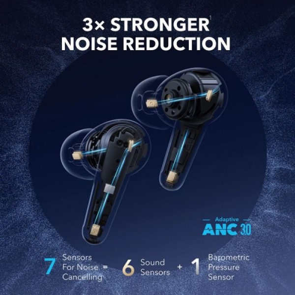 Anker Soundcore Liberty 4 Pro brezžične slušalke, svetlečo modre Anker Soundcore Liberty 4 Pro brezžične slušalke, svetlečo modre