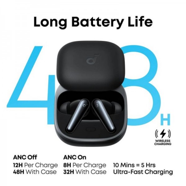Anker Soundcore Liberty 5 brezžične slušalke, črne