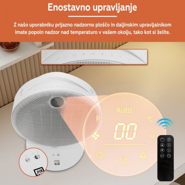 SHX eleganten zmogljiv grelec 220W bel SHX eleganten zmogljiv grelec 220W bel