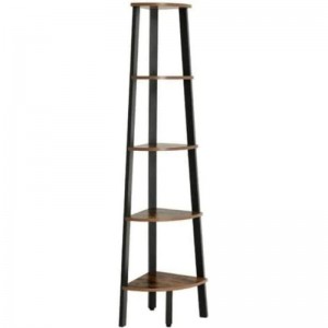 VASAGLE Kotna knjižna omara 5 nivojev LLS35X