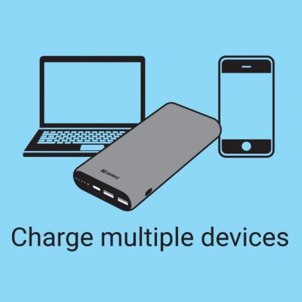 Sandberg Powerbank 20000 mAh PD65W+2xQC3.0 prenosna baterija Sandberg Powerbank 20000 mAh PD65W+2xQC3.0 prenosna baterija