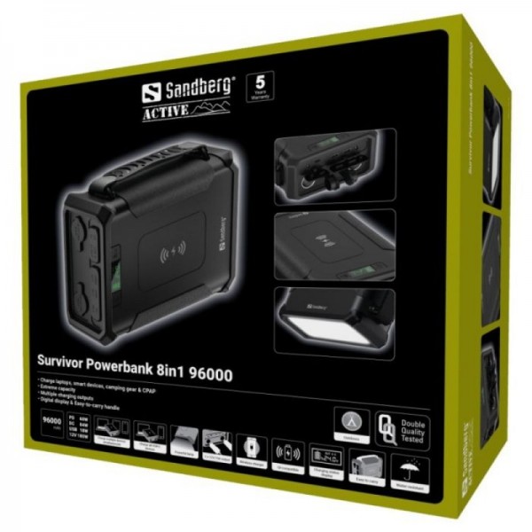 Sandberg Survivor Powerbank 8v1 96000mAh / 307Wh prenosna polnilna postaja Sandberg Survivor Powerbank 8v1 96000mAh / 307Wh prenosna polnilna postaja