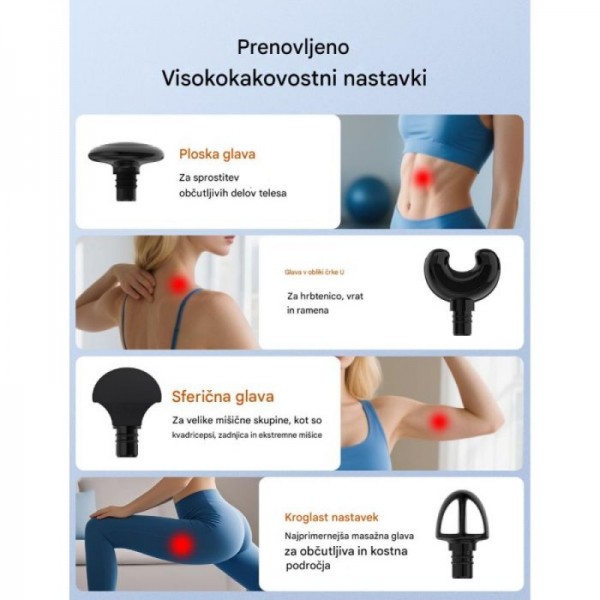 TAOTRONICS Masažna mini pištola črna