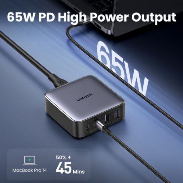 Ugreen Nexode 65W polnilec, 2x USB-A, 2x USB-C