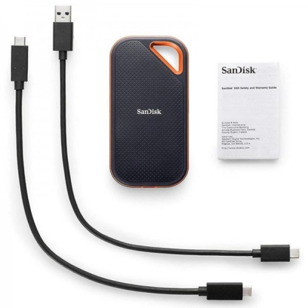 SanDisk 1TB Extreme PRO Portable SSD NVMe USB-C 3.2 robusten zunanji SSD disk SanDisk 1TB Extreme PRO Portable SSD NVMe USB-C 3.2 robusten zunanji SSD disk