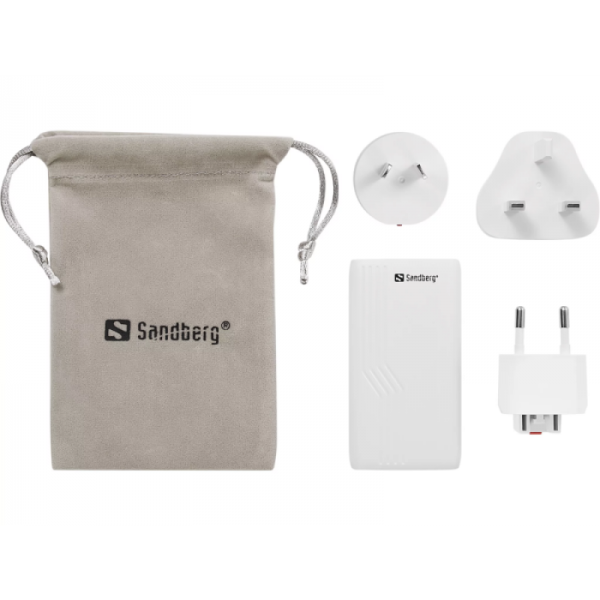 Sandberg 4in1 TravelCharger 2xUSB-C 65W polnilnik Sandberg 4in1 TravelCharger 2xUSB-C 65W polnilnik