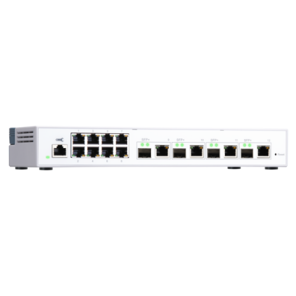 QNAP 12 port stikalo 4x 10Gb, 8x 1Gb