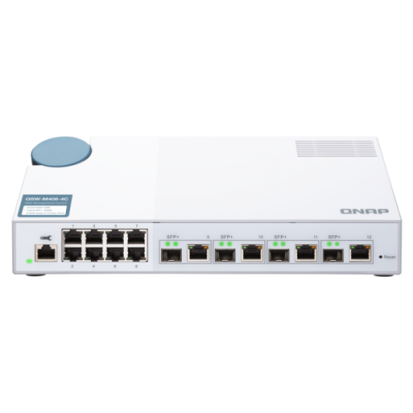 QNAP 12 port stikalo 4x 10Gb, 8x 1Gb