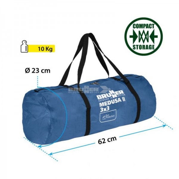 BRUNNER paviljon Medusa II 0102034N.C30 300x300 cm zelen