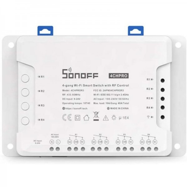 SONOFF pametno stensko stikalo Wi-Fi 4-kanalni 4CHPROR3