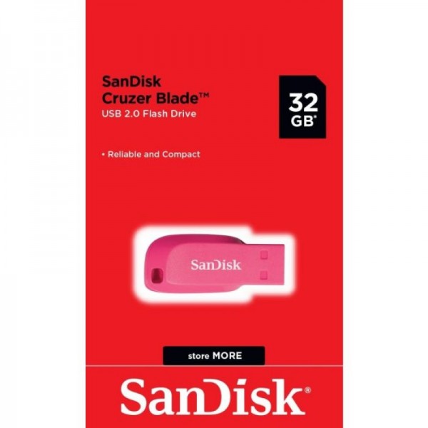 SanDisk 32GB Cruzer Blade USB-A 2.0 USB ključ (roza)