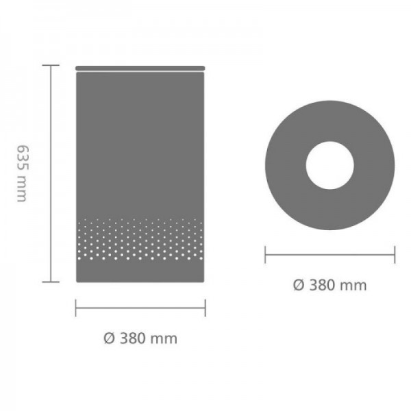 Brabantia koš za perilo 60L okrogel, bel