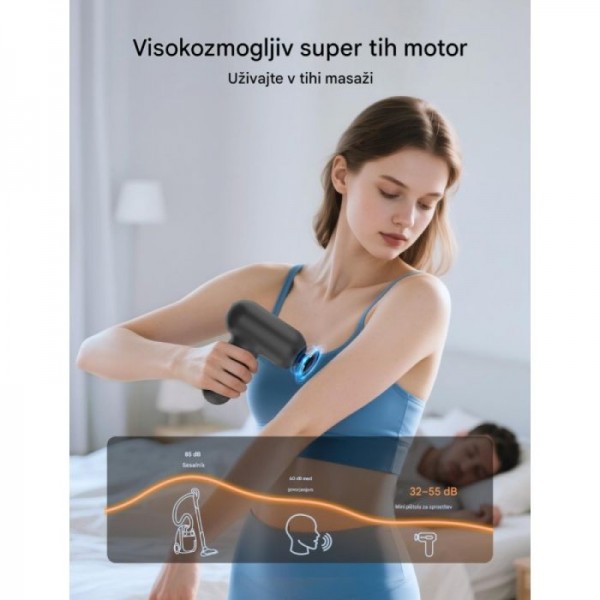 TAOTRONICS Masažna mini pištola črna