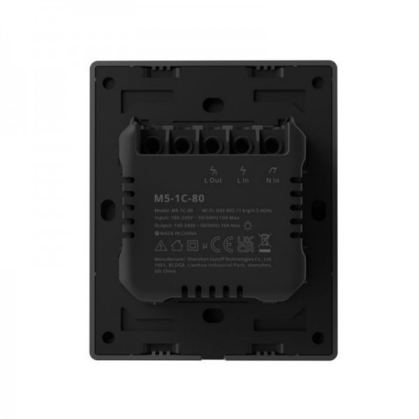 SONOFF pametno stensko stikalo Wi-Fi M5-1C-80, enojno