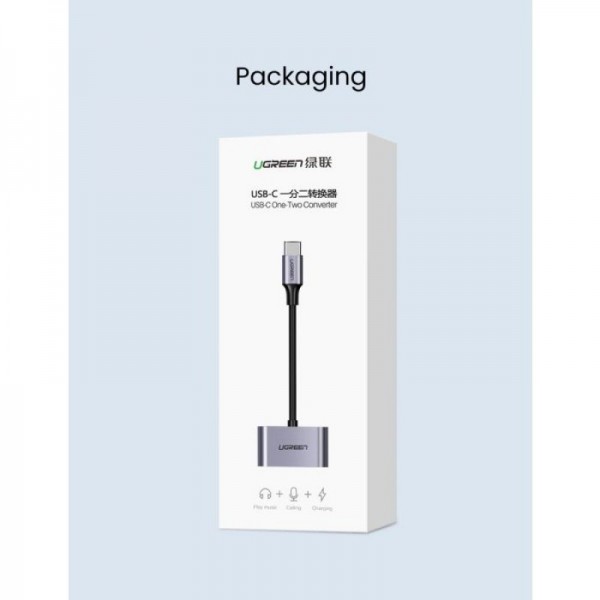 UGREEN USB-C v dvojni USB-C Adapter 2v1 - box