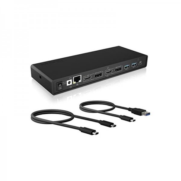 IcyBox IB-DK2245AC Docking USB-C priklopna postaja z dvojnim video priključkom