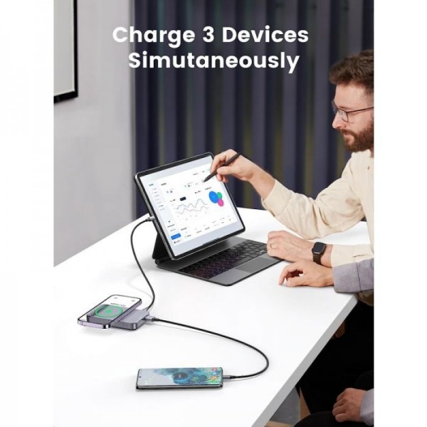 Ugreen magnetna baterija z zložljivim stojalom 10.000mAh PD 20w