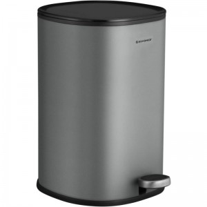 SONGMICS 5-litrski pedalni koš iz jekla siv