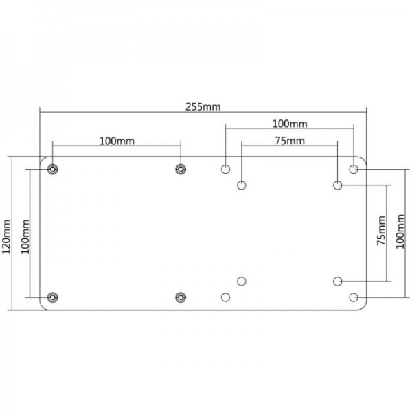 Icy Box IB-MSA103-VM VESA nosilec za Intel NUC računalnike 75x75 in 100x100mm