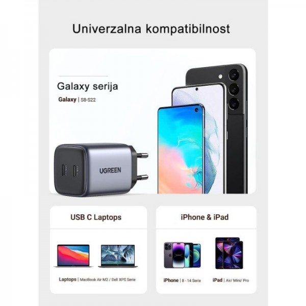 Ugreen Nexode 45W USB C Polnilnik GaN II PD 3.0