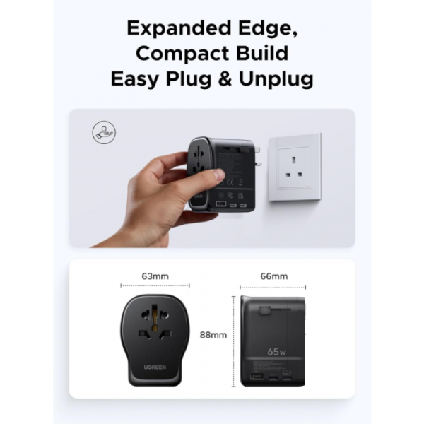 Ugreen 65W univerzalni potovalni adapter