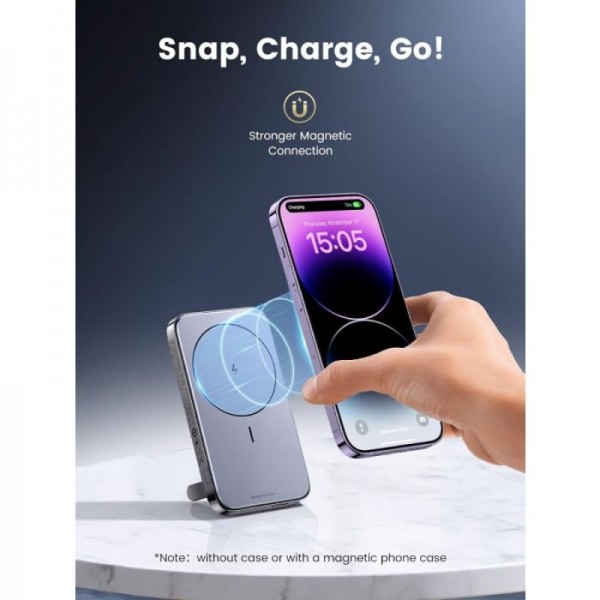 Ugreen magnetna baterija z zložljivim stojalom 10.000mAh PD 20w