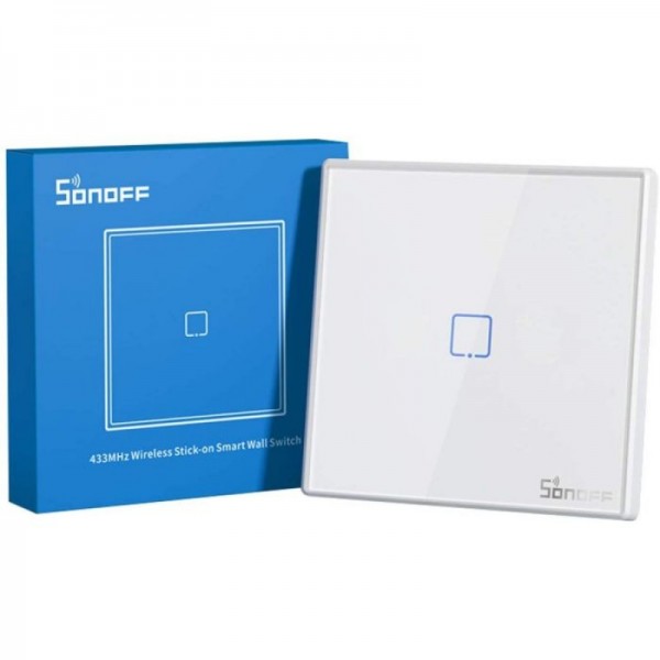 SONOFF brezžično pametno stensko stikalo 433MHz enojno T2EU1C-RF