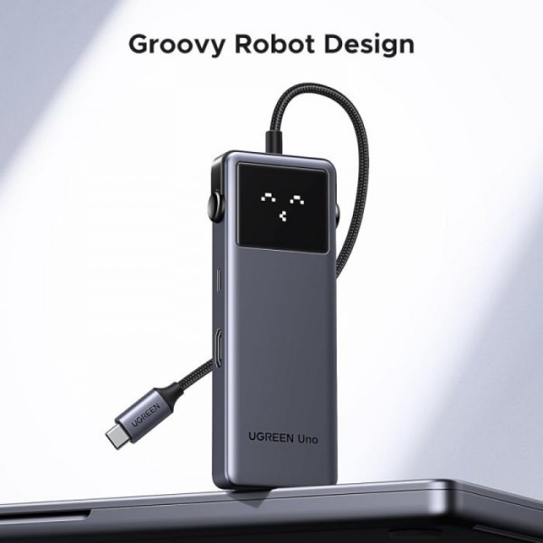 Ugreen Uno 6v1 USB-C hub z 10Gbps USB-C in USB-A ter 4K@60Hz HDMI izhodi Ugreen Uno 6v1 USB-C hub z 10Gbps USB-C in USB-A ter 4K@60Hz HDMI izhodi