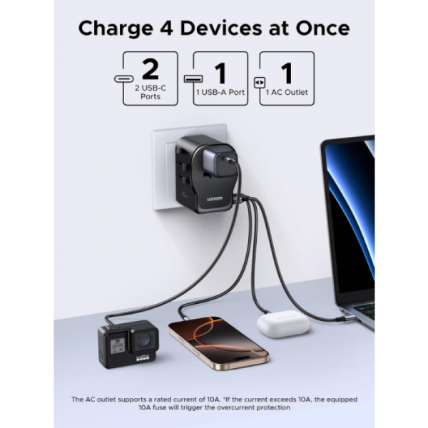 Ugreen 65W univerzalni potovalni adapter
