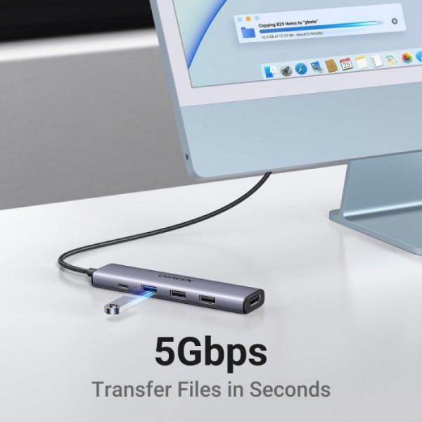 UGREEN 5v1 USB-C 4K HDMI, 100W, 4K@30Hz HDMI