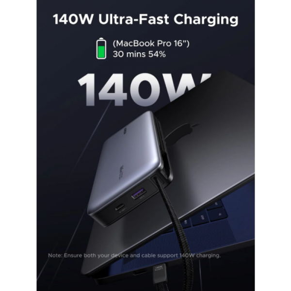 Ugreen 165W 25000mAh prenosna baterija z vgrajenim kablom Ugreen 165W 25000mAh prenosna baterija z vgrajenim kablom