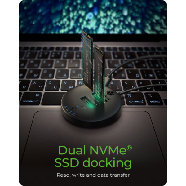 IcyBox IB-1612MCL-C31 priklopna in postaja za kloniranje M.2 NVMe SSD diskov