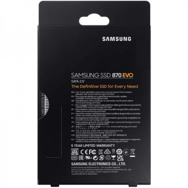 Samsung 250GB 870 EVO SSD SATA3 2.5 disk