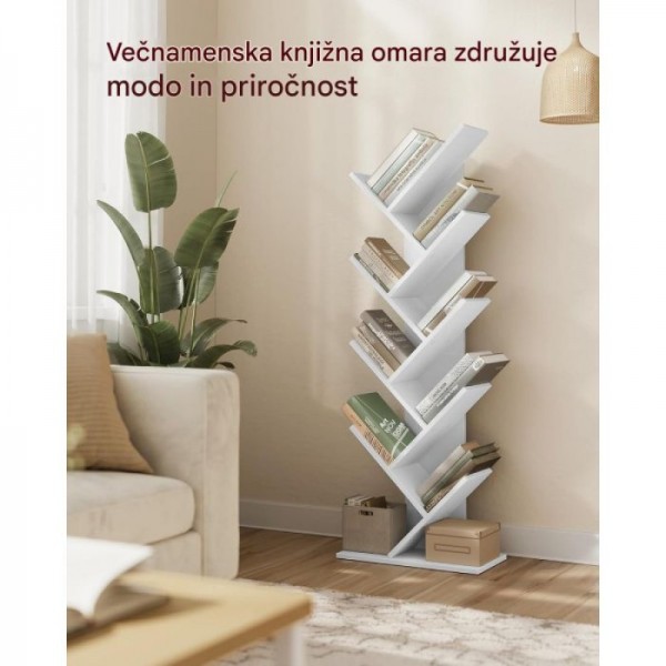 VASAGLE knjižna omara v obliki drevesa bela VASAGLE knjižna omara v obliki drevesa bela