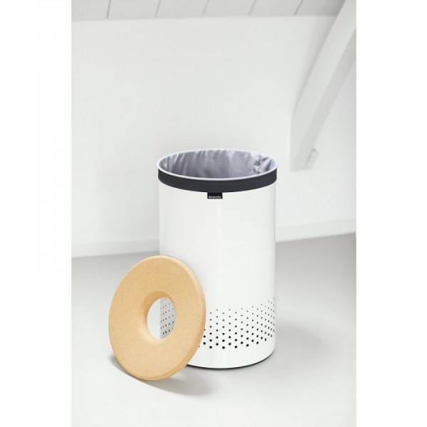 Brabantia koš za perilo 60L okrogel, bel