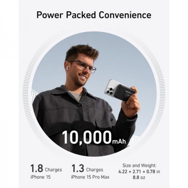 Anker MagGo 633 10K powerbank, črn Anker MagGo 633 10K powerbank, črn