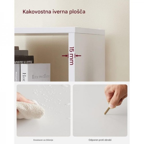 VASAGLE omara ali regal s 10 odprtimi predali, bela